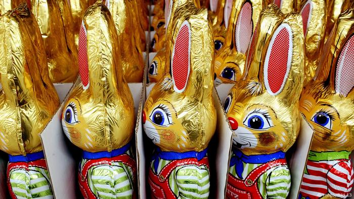 Пасхальные зайцы из шоколада Пасхальные зайцы из шоколада