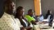 George Driliga, Sendeleiter von "Morobo FM" und andere Mitglieder beim Treffen des Cross-Border Network in Kampala.
