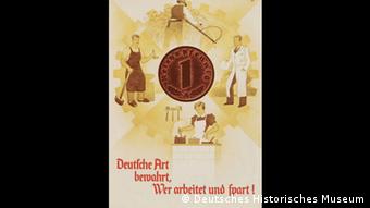 Рекламная брошюра времен национал-социализма, призывающая работать и экономить (1938 г.) 