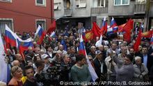 Mazedonien pro-russische Demos in Skopje