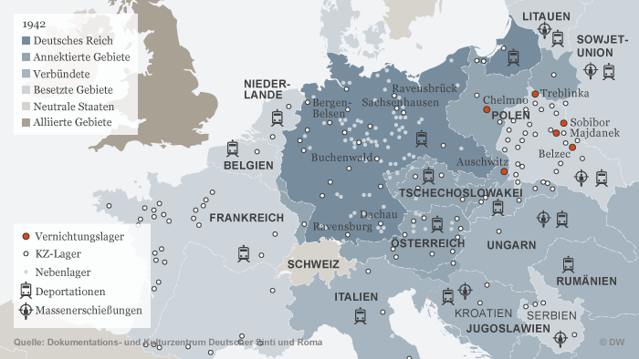 Infografik für Bildergalerie Roma Sinti Verfolgung 2. Weltkrieg DEU