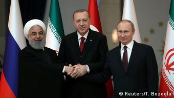 Ρουχανί, Ερντογάν, Πούτιν στην Άγκυρα το 2018