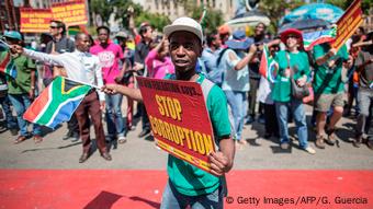 Από διαδήλωση κατά της διαφθοράς στη Ν. Αφρική