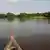 A boat on the river near the Colombian Amazon