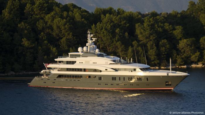 Yachtgate : Russian oligarch Oleg Dripaska's Queen K yacht Mljet island , Croatia
