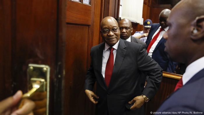 Jacob Zuma at court in Durban 