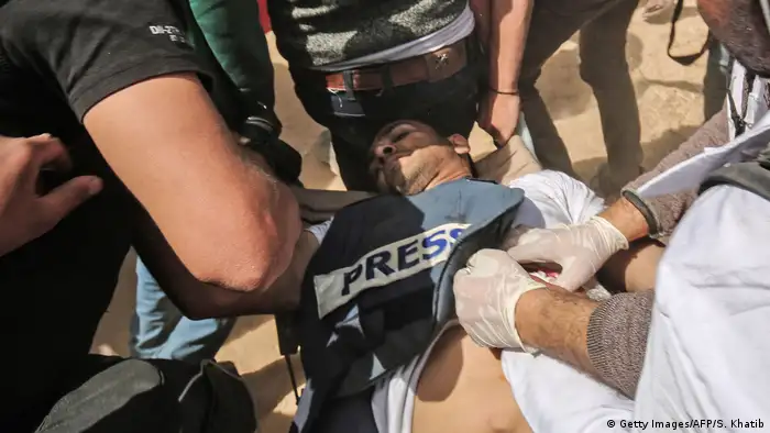 Israel Palästina Yasser Murtaja (Getty Images/AFP/S. Khatib)