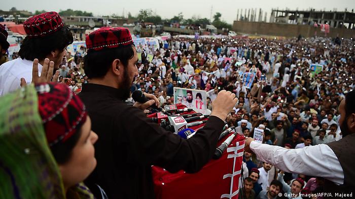 The PTM protest in Peshawar on April 8, 2018