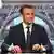 Frankreich Präsident Emmanuel Macron - Interview für RMC-BFMTV - Paris