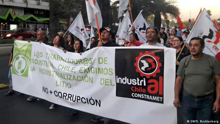 Chile Lithium Abbau Anti Soquimich Protest