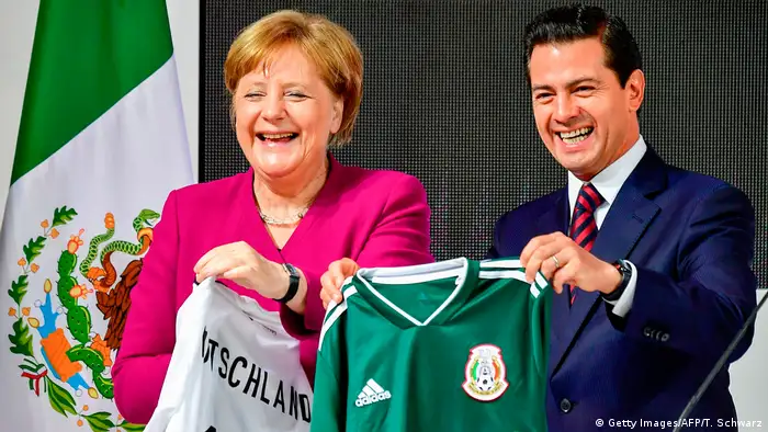 Hannover Messe Merkel Pena Nieto (Getty Images/AFP/T. Schwarz)
