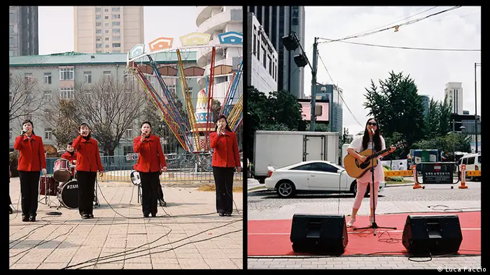 Уличные музыканты в Пхеньяне и Сеуле