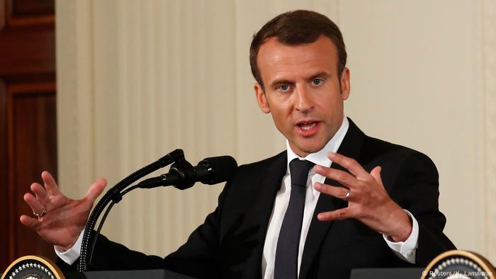 USA PK US-Präsident Trump und französicher Präsident Macron in Washington (Reuters/K. Lamarque)