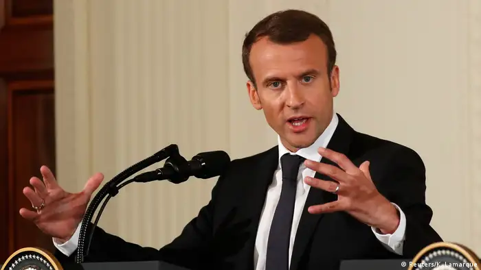 USA PK US-Präsident Trump und französicher Präsident Macron in Washington (Reuters/K. Lamarque)