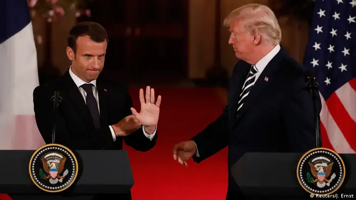 USA Macron bei Trump PK (Reuters/J. Ernst)