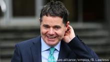 Apple tax bill. File photo dated 11/10/17 of Finance Minister Paschal Donohoe, who has said that Apple's 13 billion euro Irish tax bill will be paid this year. Issue date: Tuesday April 24, 2018. Mr Donohoe said he expected the recovery of funds to be completed in the coming months after signing a detailed legal agreement on the refund of what the EU alleges is state aid from the technology giant. See PA story IRISH Apple. Photo credit should read: Brian Lawless/PA Wire URN:36165839 |