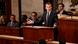 O presidente francês, Emmanuel Macron, em discurso perante os legisladores americanos em 25 de abril de 2018 O presidente francês, Emmanuel Macron, em discurso perante os legisladores americanos em 25 de abril de 2018