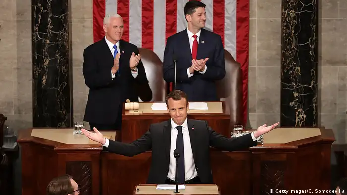 USA Capitol Hill in Washington | Emmanuel Macron, Präsident Frankreich (Getty Images/C. Somodevilla)