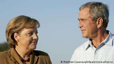 <div>George W. Bush on Angela Merkel: 'A woman who is not afraid to lead'</div>