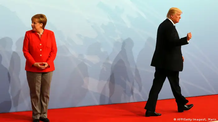 Bundeskanzlerin Merkel mit US-Präsident Trump (AFP/Getty Images/L. Marin)