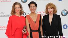 BERLIN, GERMANY - APRIL 27: Marie Baeumer, Emily Atef and Birgit Minichmayr attend the Lola - German Film Award red carpet at Messe Berlin on April 27, 2018 in Berlin, Germany. (Photo by Andreas Rentz/Getty Images)