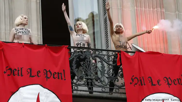 Frankreich Paris Femen Protest 1. Mai (Getty Images/AFP/T. Samson)