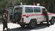 An ambulance arrives at the scene after twin explosions targeted central Kabul An ambulance arrives at the scene after twin explosions targeted central Kabul