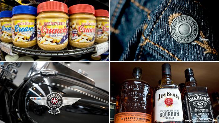 Peanut butter, jeans, a Harley Davidson and bottles of bourbon