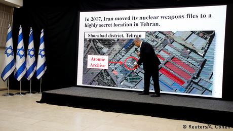  Iran Sicherheit Verteidigung Präsentation Benjamin Netanjahu Israel (Reuters/A. Cohen)