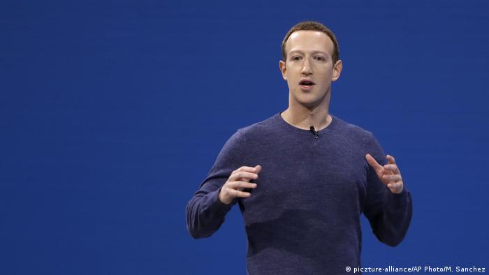 Facebook CEO Mark Zuckerberg makes the keynote speech