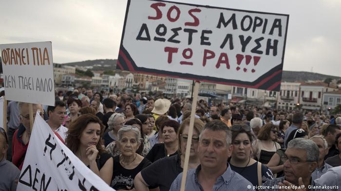 Protest on Lesbos island