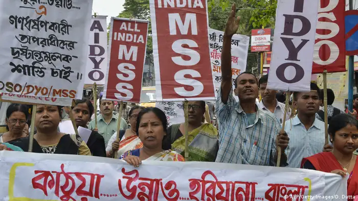 Protest gegen sexuelle Gewalt in Indien (AFP/Getty Images/D. Dutta)