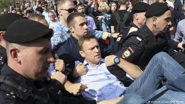 Anti-Putin-Demonstration in Moskau - Nawalny Festnahme