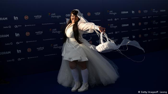 Netta at ESC dressed like a bride (Getty Images/F. Leong)