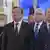 Герхард Шрёдер в окружении патриарха Кирилла и Дмитрия Медведева на инаугурации Владимира Путина в 2018 году
