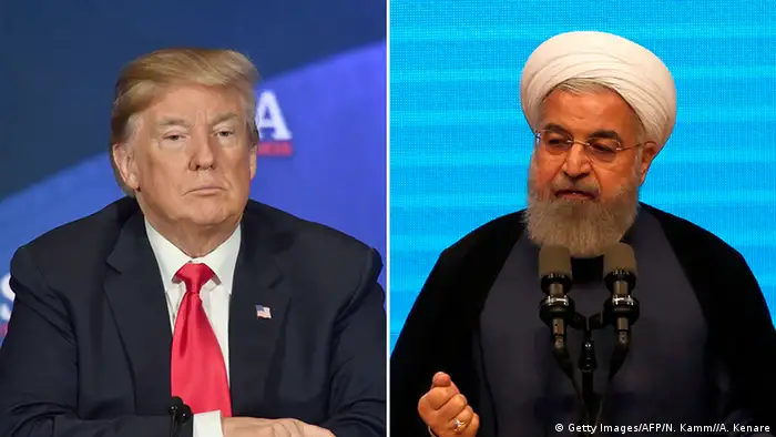 Bildkombo Donald Trump und Hassan Rohani (Getty Images/AFP/N. Kamm//A. Kenare)