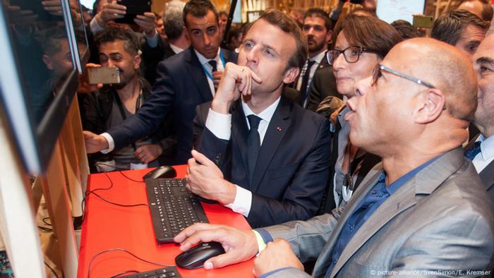 Macron Feria del Libro de Fráncfort en 2017.