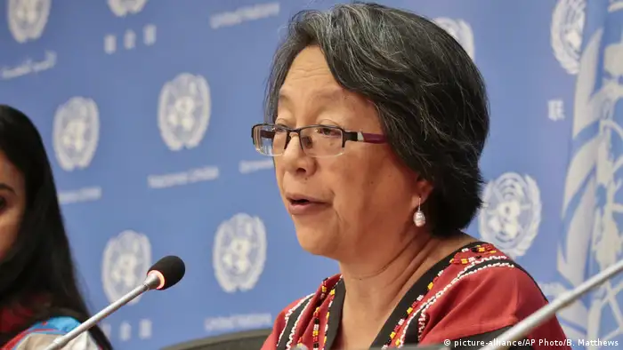 Victoria Tauli-Corpuz - U.N. Reporter (picture-alliance/AP Photo/B. Matthews)