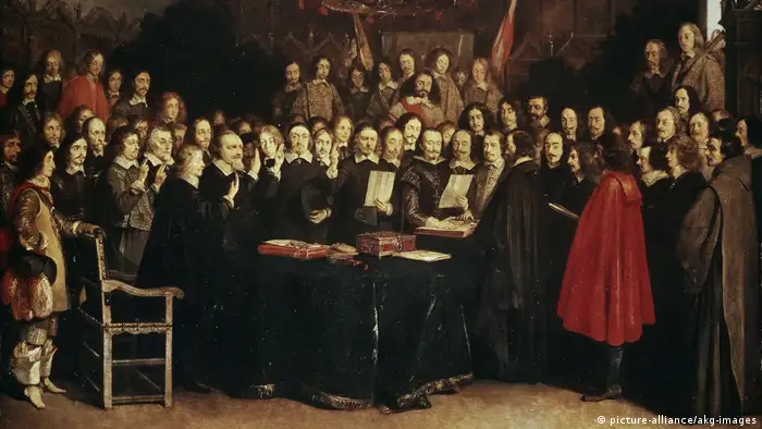 The signing of the treaty of Münster