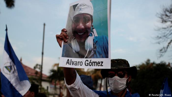 Nicaragua - Foto von Alvaro Gomez bei Protesten in Managua (Reuters/O. Rivas)