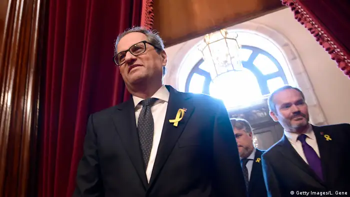 Spanien, Barcelona: Quim Torra bei einer Wahlveranstalung des katalanischen Parlaments (Getty Images/L. Gene)