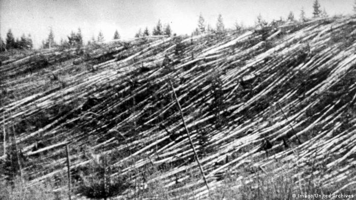 Опустошения след експлозията през 1908 година