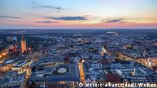 Die Innenstadt von Leipzig (Sachsen), aufgenommen am Abend des 04.09.2017. Foto: Jan Woitas/dpa-Zentralbild/ZB | Verwendung weltweit