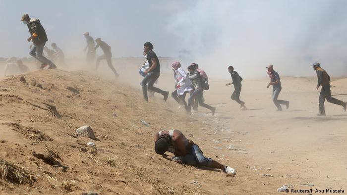 Proteste im Gazastreifen an der Grenze zu Israel (Reuters/I. Abu Mustafa)