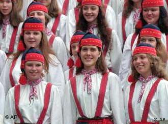 An Estonian girls' choir in Tallinn