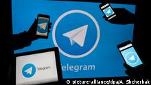 MOSCOW, RUSSIA - APRIL 12, 2018: logo of Telegram, a free cloud-based instant messaging service, seen on the screens of smartphones. On April 6, 2018, Russia's Federal Service for Supervision of Communications, Information Technology, and Mass Media (Roskomnadzor), filed a suit to block Telegram for refusing to hand over its encryption keys to law enforcement agencies. Moscowís Tagansky District Court is to begin a hearing into the case on April 13, 2018. Alexander Shcherbak/TASS Foto: Alexander Shcherbak/TASS/dpa |