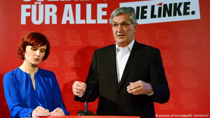 Katja Kipping and Bernd Riexinger (picture-alliance/dpa/M. Gambarini)