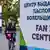 A sign directing people to a Fan ID Center