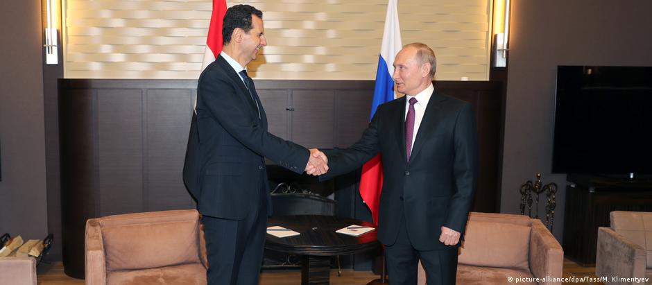 El presidente de Siria, Bachar al-Asad, y su homólogo ruso Vladimir Putin en Sotschi. Imagen del 17 de mayor de 2018