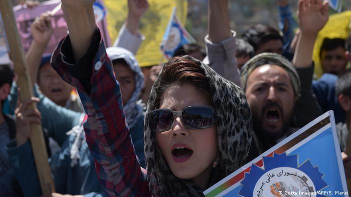 Afghanistan Frauen Protest in Kabul gegen die Regierung
